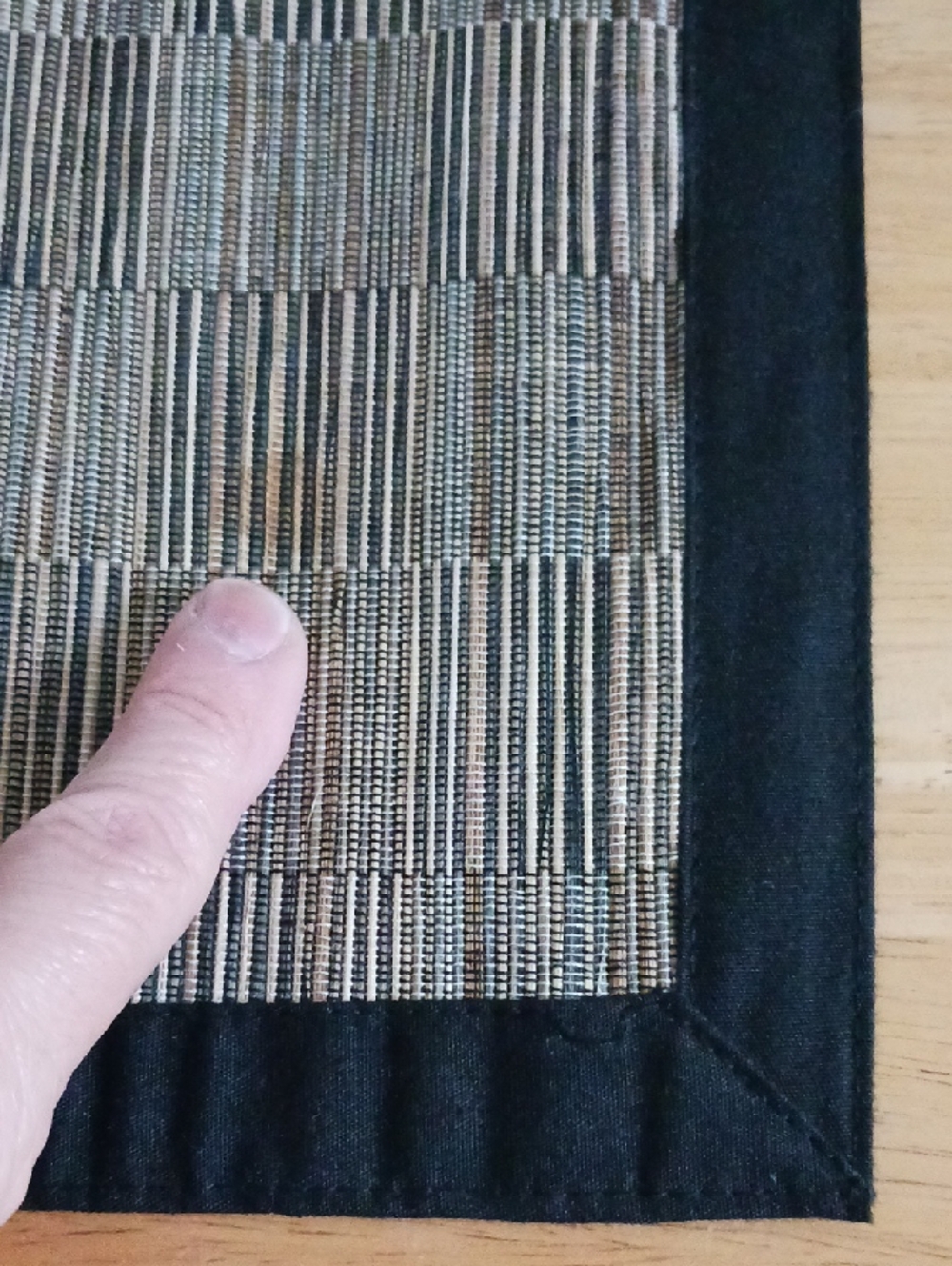 Crate & Barrel Woven Rafia/Cotton Texured Table Runner - Picture 9 of 9